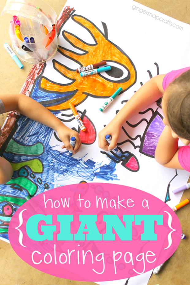how to make a giant coloring page at  GingerSnapCrafts.com_thumb