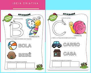 Atividades Letras do Alfabeto Educação Infantil