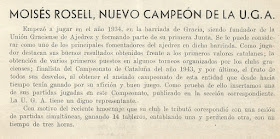 Moisés Rosell en el Boletín de la Federación Catalana