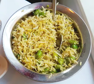 broad bean pulao Chakra Kensington