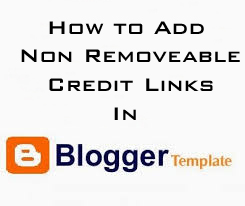 Add Non Removable Credit Links