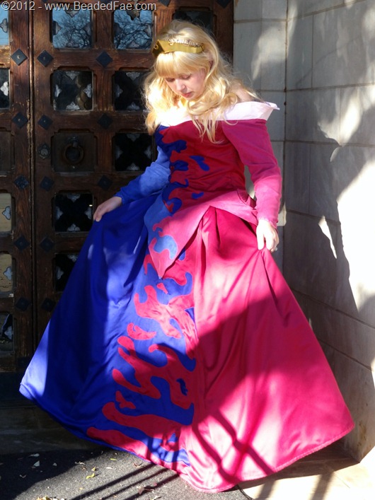 Princess Aurora's Pink and Blue Gown  (Flared Skirt)