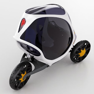 One seater urban city vehicle futuristic Concept Car