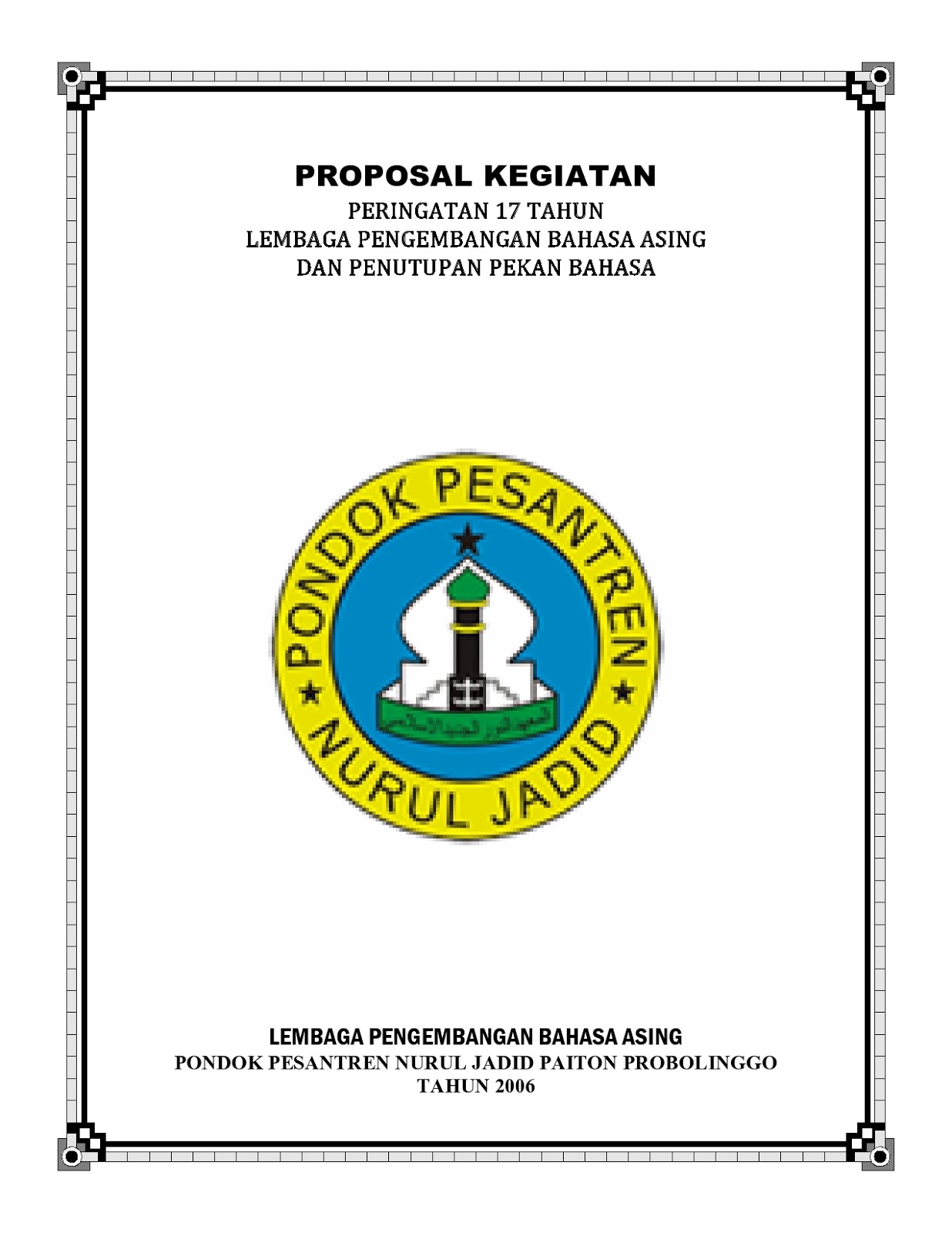 Contoh Cover Proposal Formal - Simak Gambar Berikut