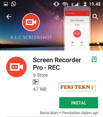  Pernahkah kau melihat di youtube atau video lainnya yang merekam layar hp Android dalam  Aplikasi Perekam Layar Android