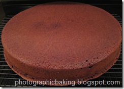 Cooling chocolate cake