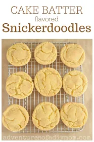 cake batter flavored snickerdoodles