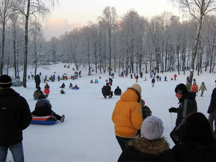 Recreational tobogganing at Riga