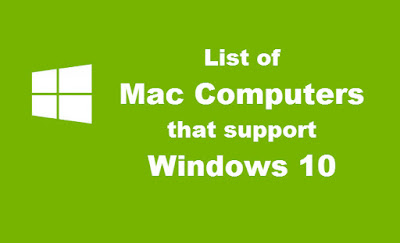 Mac Computers that support Windows 10