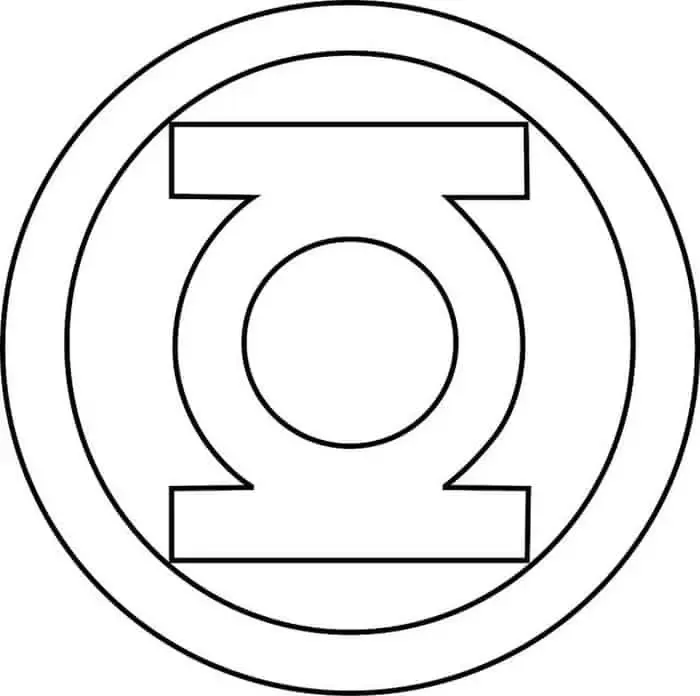 Green Lantern Logos Coloring Pages