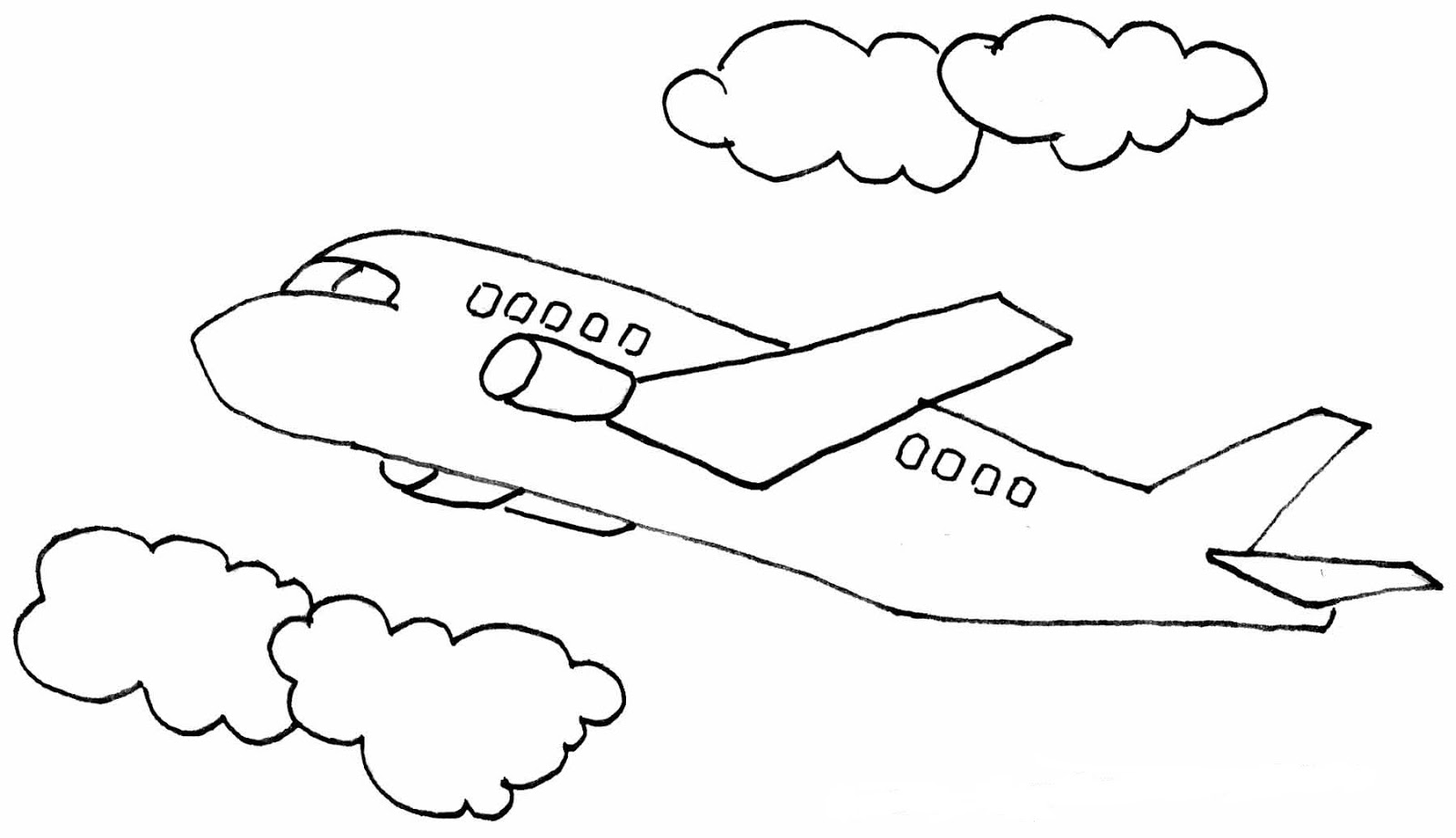 Mewarnai Gambar Pesawat Terbang