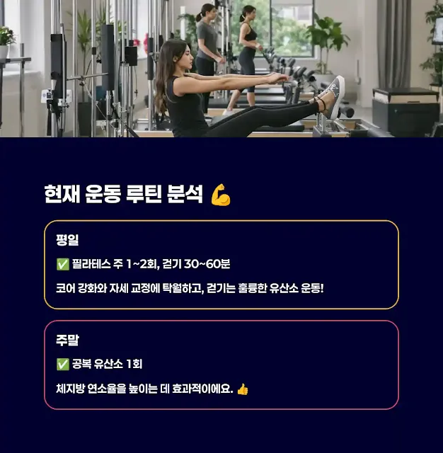 현재 운동 루틴 분석