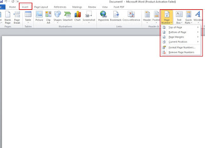 cara membuat nomor halaman di microsoft word 