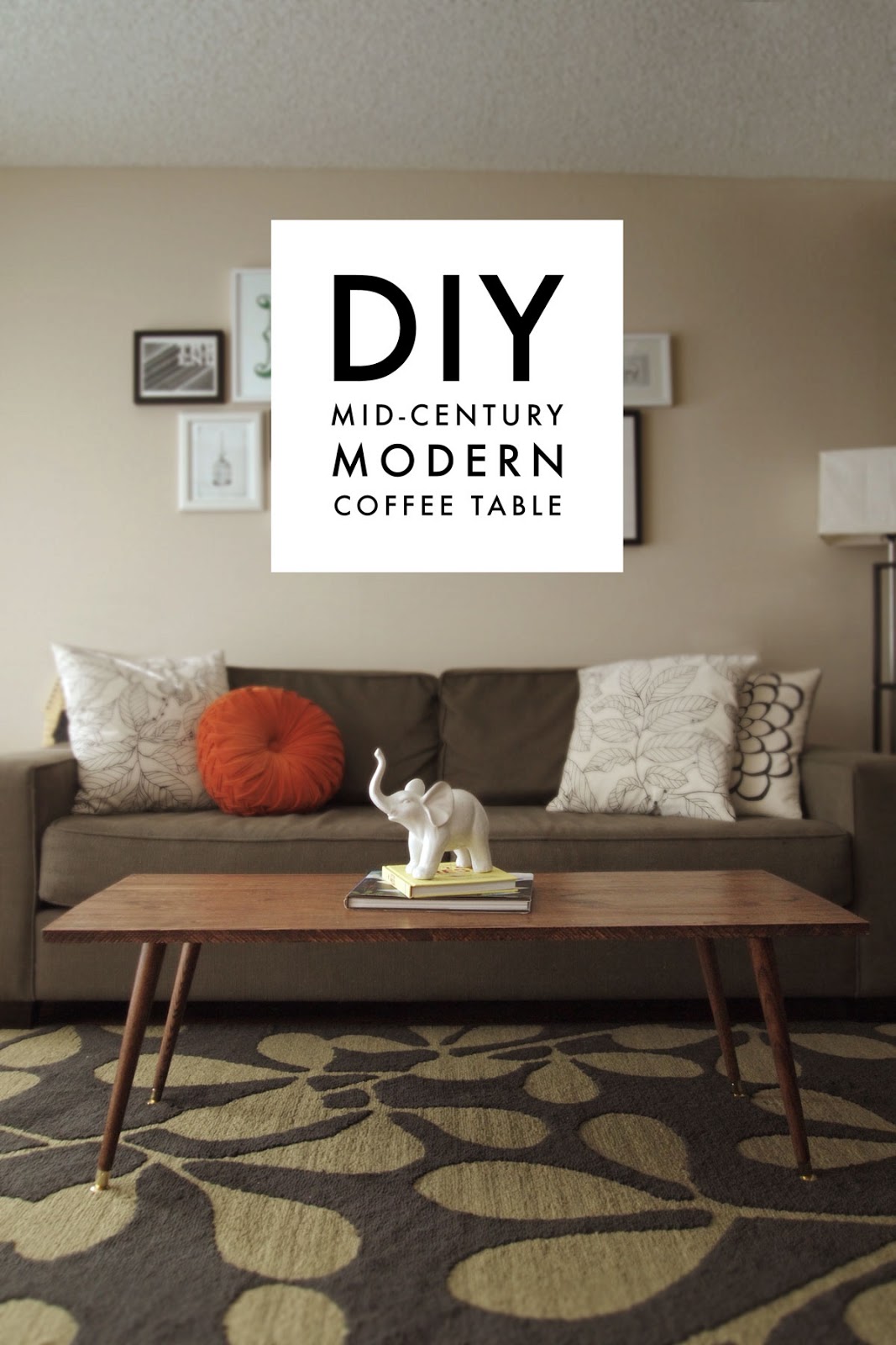 DIY Mid-Century Modern Coffee Table - A Pair of Pears