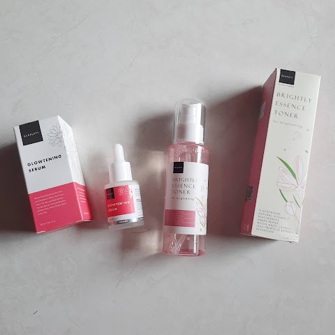 [REVIEW] Menghilangkan Bekas Jerawat dengan Scarlett Brightly Essence Toner dan Scarlett Glowtening Serum