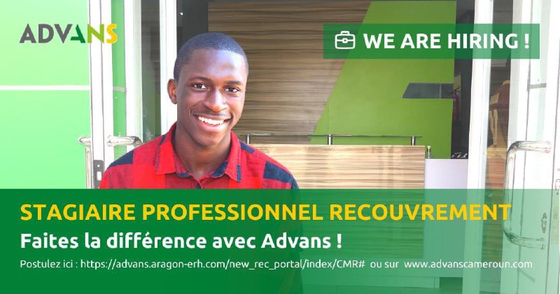 Stagiaires professionnels recouvrement - Advans Cameroun