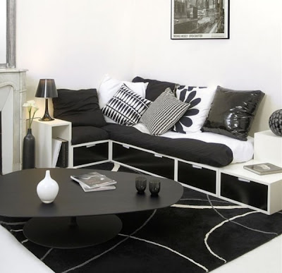 black and white modern interior designs