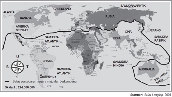 Distribution in general developed countries and developing countries