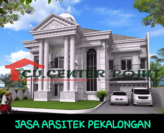 Jasa Arsitek Desain Gambar Rumah di Pekalongan - Fasade Klasik Classic Mediterania Mediteran Modern Home House Mewah Luxury Profil Pilar Eropa