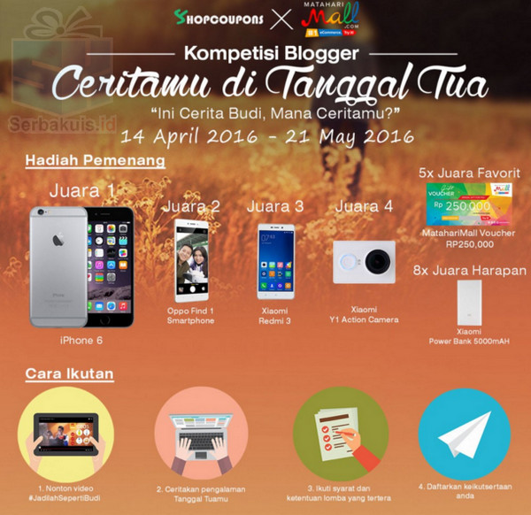 Kompetisi Blogger Ceritamu di Tanggal Tua "Ini Cerita Budi, Mana Ceritamu?"