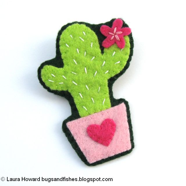 Plant Lady Brooches: Felt Cactus Brooch Tutorial