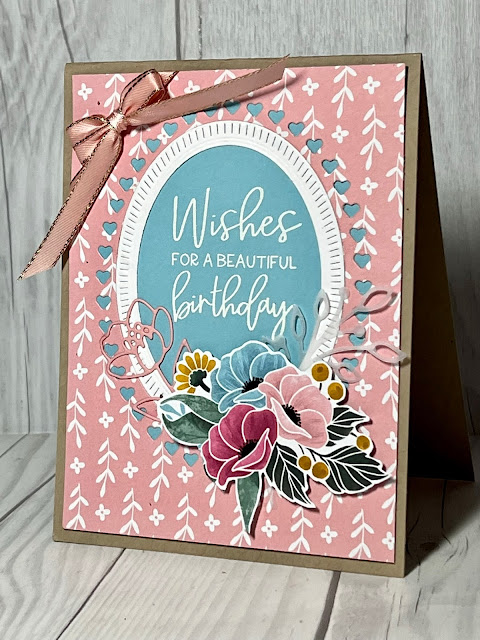 Floral Birthday Card created using Stampin' Up! Framed Florets Bundle