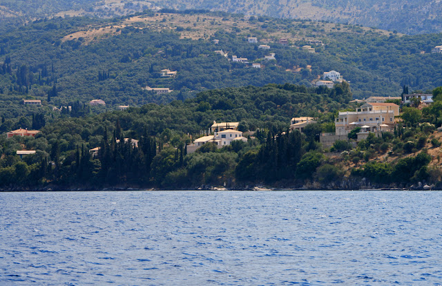 Kassiopi. with sea view. Corfu. Greece. Кассиопи. Вид с моря. Корфу. Греция.