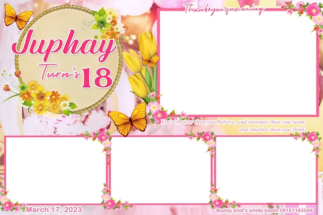 18th birthday Photobooth layout