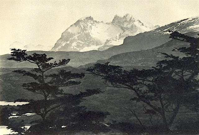 ROBERT GERSTMANN (1896-1960), Cerro Balmaceda  (2,035 m  - 6,677 ft) Chile  In "Cerro Balmaceda",  glass plate, 1932, University of Antofagasta.