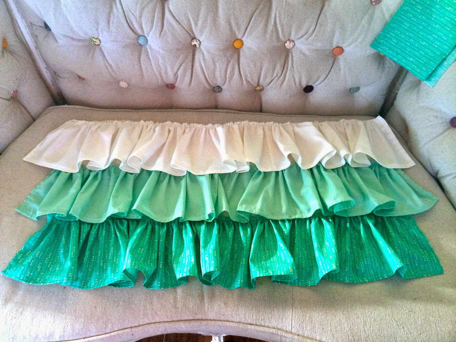 Saleena: DIY: Ruffled Crib Skirt Tutorial