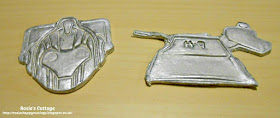 Fun with air dry modelling clay: using two Doctor Who cookie cutters I made a Cyberman and a K9 :)