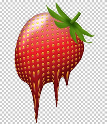 %photoshop Design a melting Strawberry in photoshop