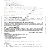 EC6304-Electronic Circuits I- Syllabus-Semester III-ECE-BE-Anna University