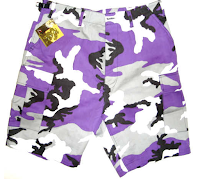 purple camo shorts