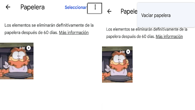 Cómo vaciar la papelera de Android