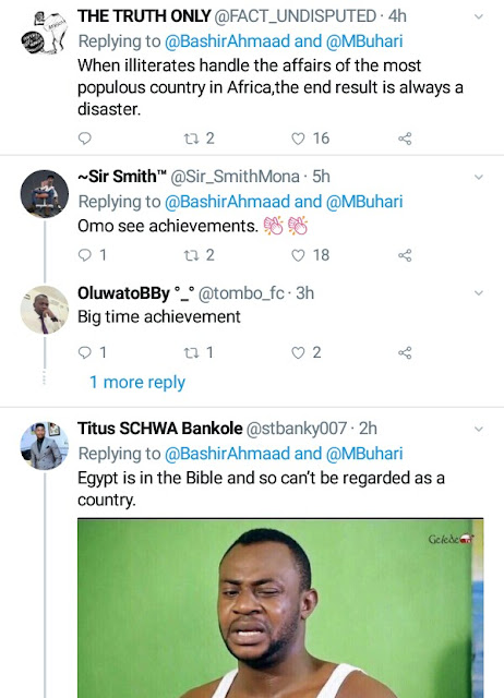  Nigerians bash Presidential media aide for saying Buhari will be the first African president to meet Donald Trump