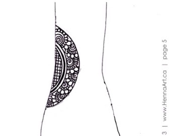 Printable hand outline for mehndi 254637