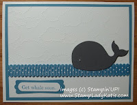 Card made with Stampin'UP!'s Happy Whale Die