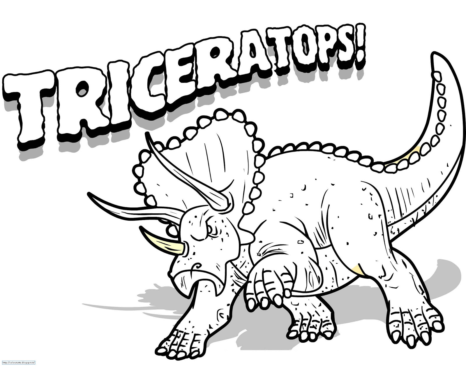 triceratopo disegno colorare