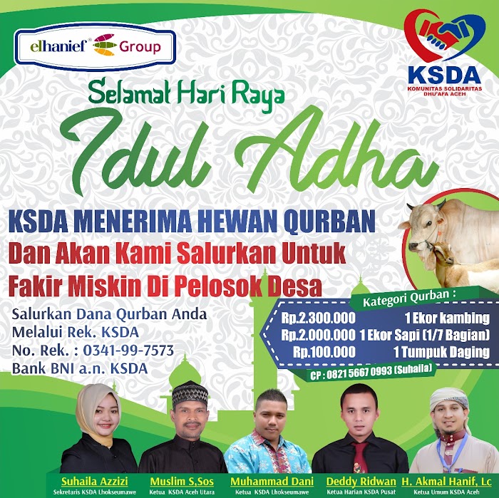 Ayo Berqurban KSDA Aceh Siap Terima Hewan  Qurban 