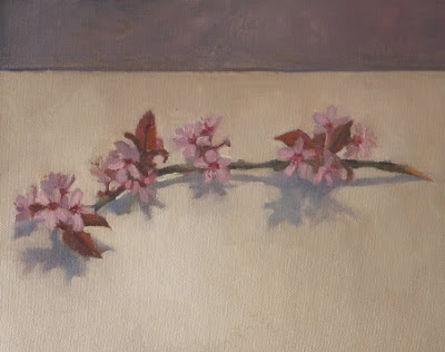 Cherry Tree Branch, oil on