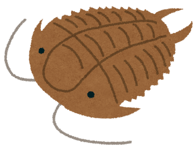 三葉虫のイラスト（古代生物）