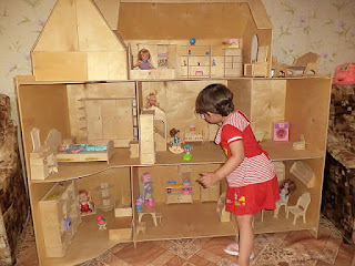 Large of plywood dollhouse