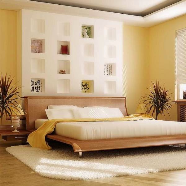 25 bedroom  designs  in Japanese  style lighting colors 