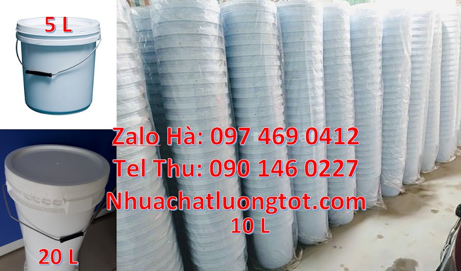 Vỏ thùng sơn 10 lít, Thùng nhựa 18 lít, Xô nhựa nắp rót 20 lít, Thùng  190da060c20a1b54421b33