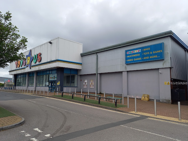 Toys R Us at St James Retail Park in Northampton. June 2021