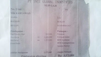Lagi-Lagi Ada Perusahaan Nakal di Banten, Diduga PT. Inti Global Tidak Menjalankan Program JAMSOSTEK dan BPJS