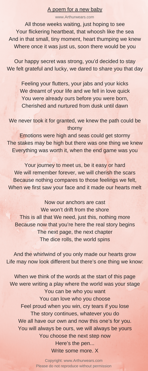 A newborn poem for a new baby