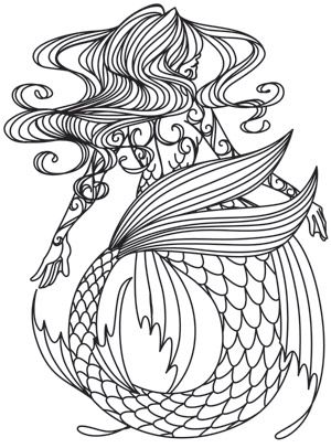 mermaid-with-wings-tattoo-design