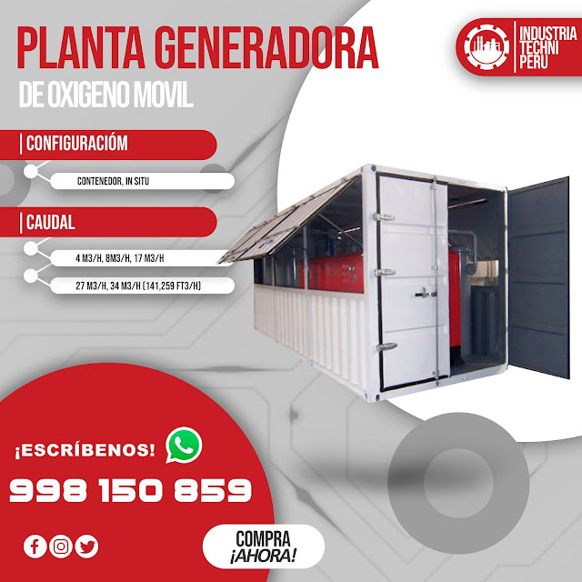 ¡PLANTA GENERADORA DE OXÍGENO CONCENTRADOR MOVIL!